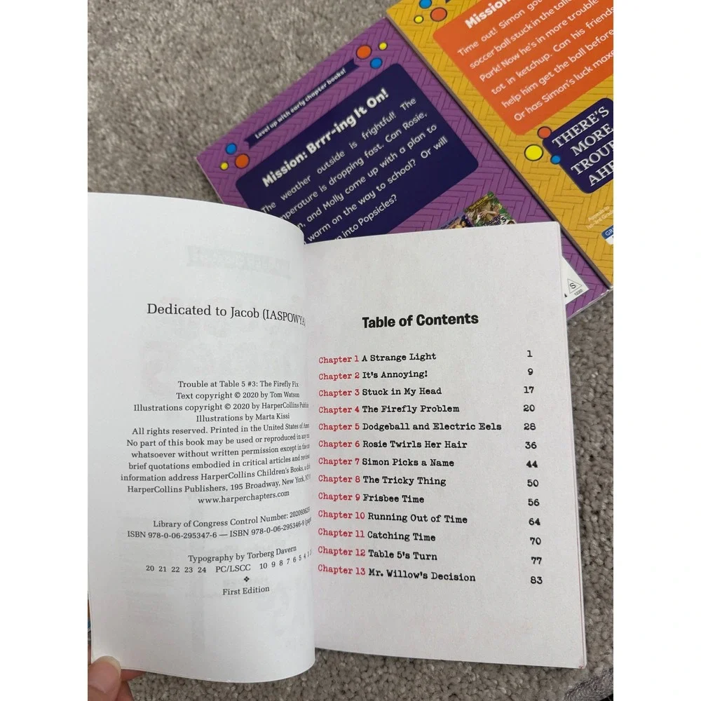 Trouble at Table 5 Tom Watson Books 1-5 Set Kids Series